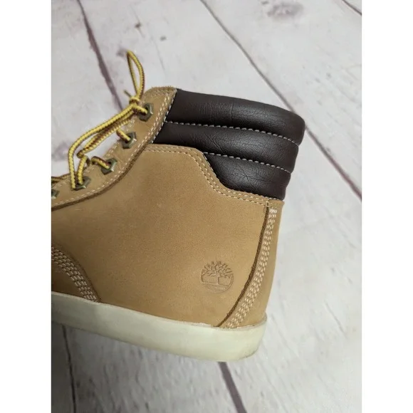 Timberland Womens Wheat/Brown/White Lace-Up Nubuck Dausette Sneaker Boots Sz 7.5 - Picture 6 of 9